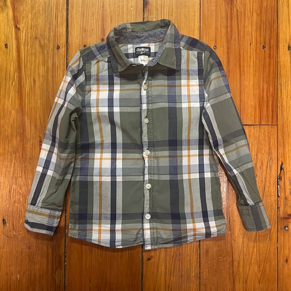 Green Plaid Button Down